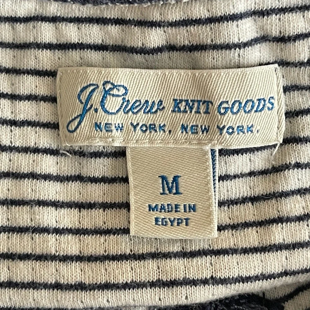 J. Crew Knit Goods Men's Blue Heathered Long Sleeve Henley Shirt Size M